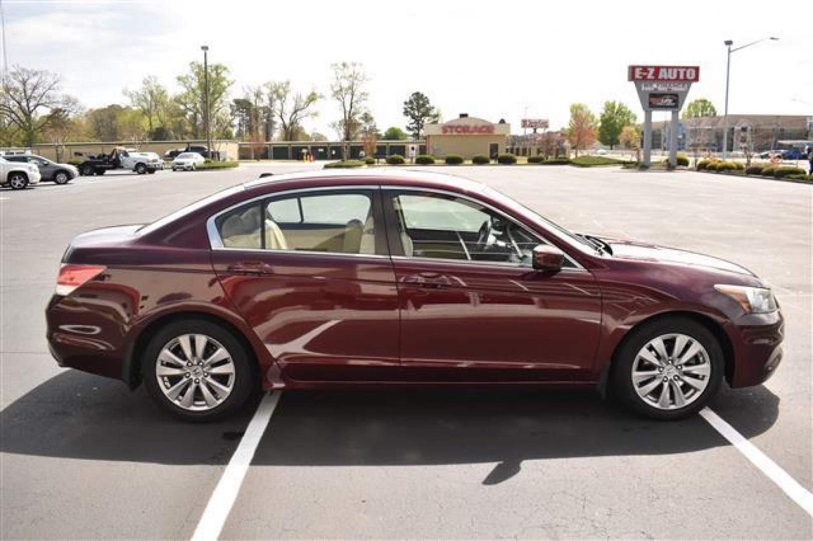 2012 Basque Red Pearl Honda Accord EX-L Sedan AT (1HGCP2F88CA) , 5-Speed Automatic transmission, located at 3900 Bragg Blvd., Fayetteville, NC, 28303, (910) 868-3000, 35.081905, -78.943367 - Photo#1