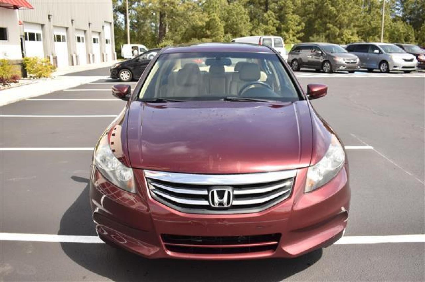 2012 Basque Red Pearl Honda Accord EX-L Sedan AT (1HGCP2F88CA) , 5-Speed Automatic transmission, located at 3900 Bragg Blvd., Fayetteville, NC, 28303, (910) 868-3000, 35.081905, -78.943367 - Photo#2