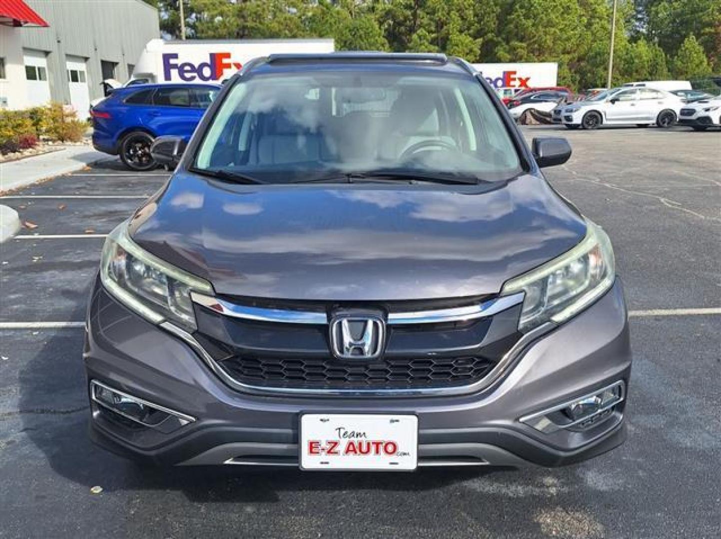 2015 Gray Honda CR-V EX-L 2WD (2HKRM3H71FH) , Continuously Variable Transmission transmission, located at 3900 Bragg Blvd., Fayetteville, NC, 28303, (910) 868-3000, 35.081905, -78.943367 - T-9434 - 2015 Honda CR-V 2HKRM3H71FH519925 - Photo#1