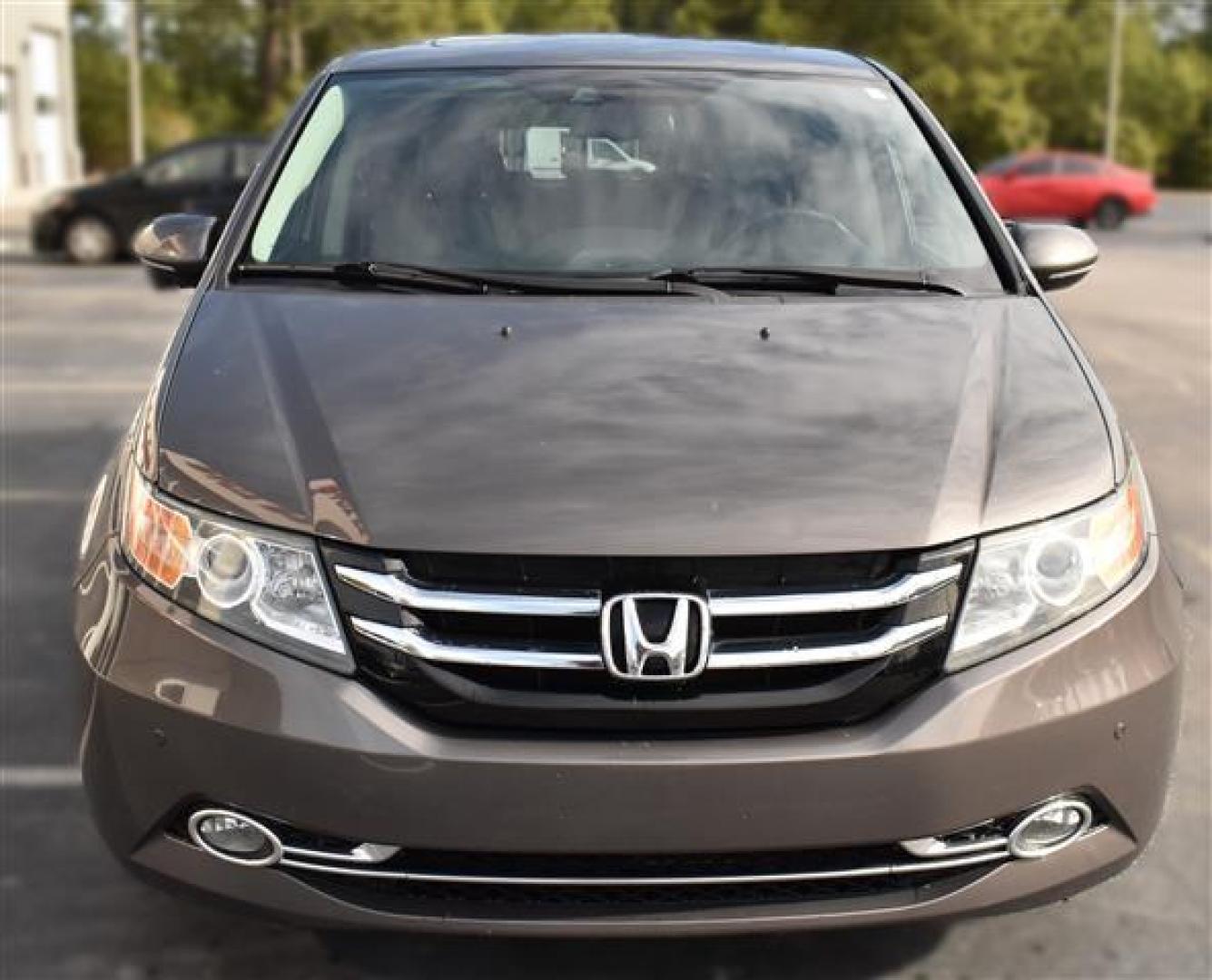 2014 Smoky Topaz Metallic /Brown Honda Odyssey Touring (5FNRL5H9XEB) , 6-Speed Automatic transmission, located at 3900 Bragg Blvd., Fayetteville, NC, 28303, (910) 868-3000, 35.081905, -78.943367 - T-9505 - 2014 Honda Odyssey 5FNRL5H9XEB070080 - Photo#2