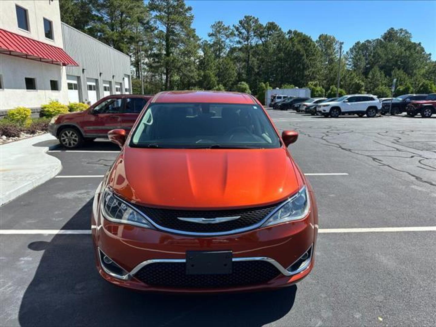 2018 Orange Chrysler Pacifica Touring Plus (2C4RC1FG6JR) , 9-Speed Automatic transmission, located at 3900 Bragg Blvd., Fayetteville, NC, 28303, (910) 868-3000, 35.081905, -78.943367 - Photo#1