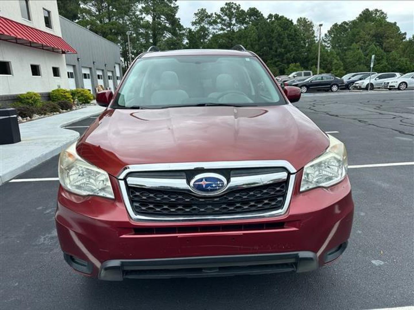 2015 Venetian Red Pearl Subaru Forester 2.5i Premium (JF2SJADC0FH) , Continuously Variable Transmission transmission, located at 3900 Bragg Blvd., Fayetteville, NC, 28303, (910) 868-3000, 35.081905, -78.943367 - T-9844 - 2015 Subaru Forester JF2SJADC0FH526186 - Photo#1