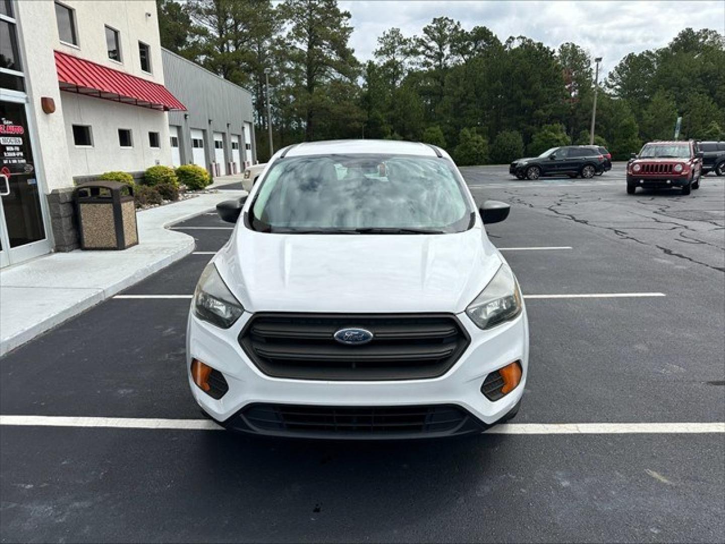 2018 Oxford White Ford Escape S FWD (1FMCU0F74JU) , 6-Speed Automatic transmission, located at 3900 Bragg Blvd., Fayetteville, NC, 28303, (910) 868-3000, 35.081905, -78.943367 - T-10009 - 2018 Ford Escape 1FMCU0F74JUB35073- Photo#1