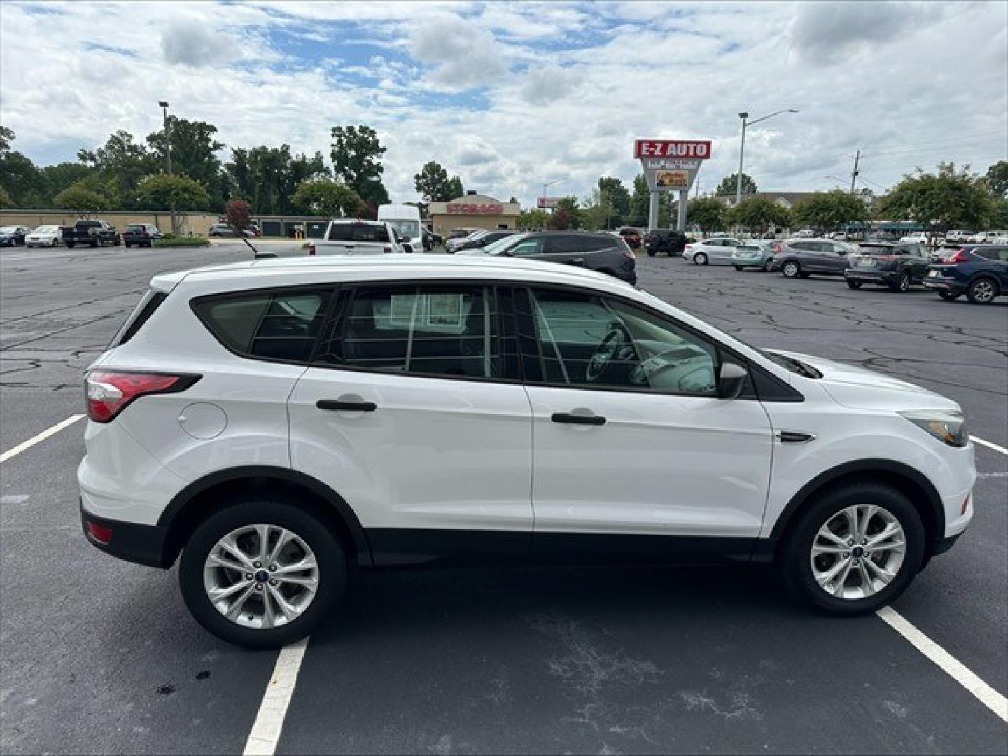 2018 Oxford White Ford Escape S FWD (1FMCU0F74JU) , 6-Speed Automatic transmission, located at 3900 Bragg Blvd., Fayetteville, NC, 28303, (910) 868-3000, 35.081905, -78.943367 - T-10009 - 2018 Ford Escape 1FMCU0F74JUB35073- Photo#2